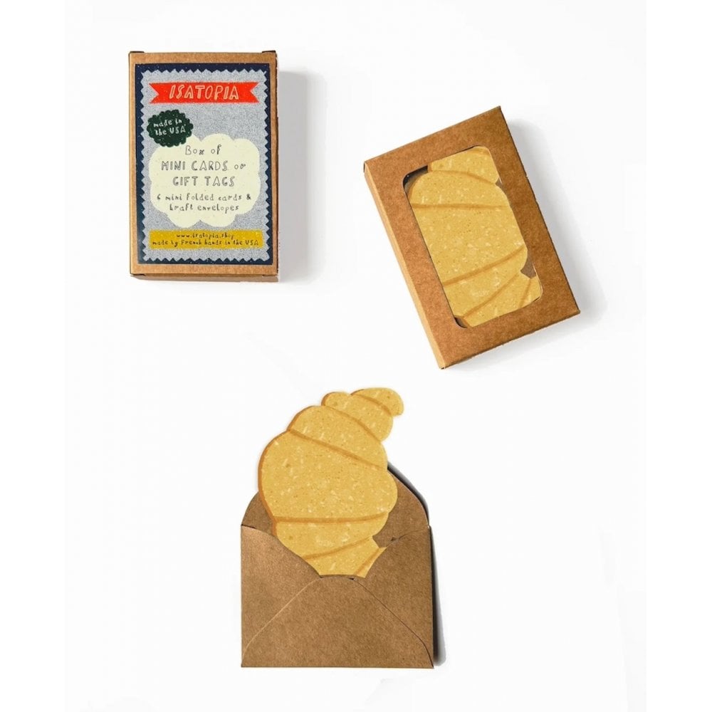 6 MINI CARDS - CROISSANT