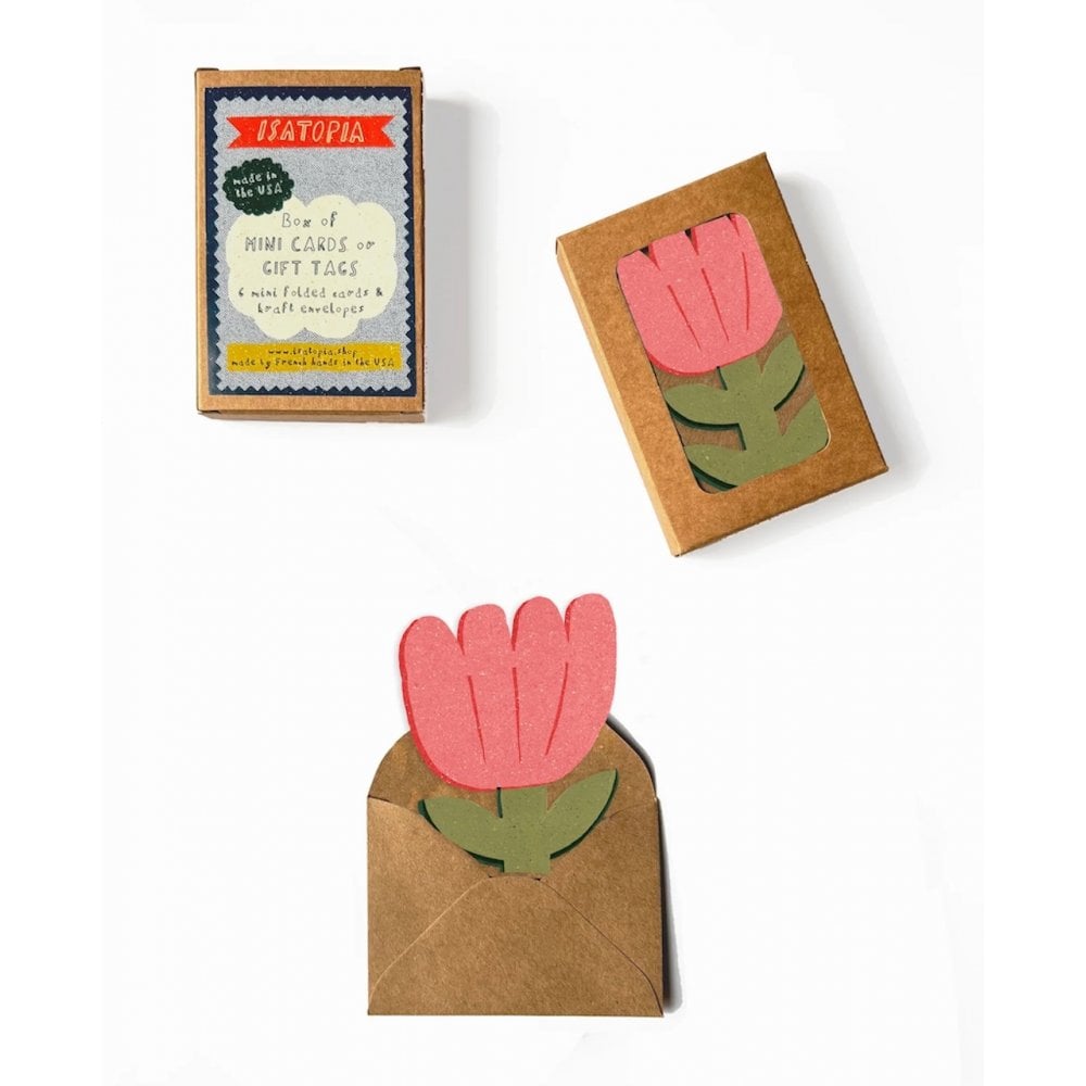 6 MINI CARDS - BLOOMING FLOWERS