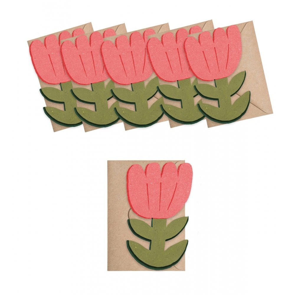 6 MINI CARDS - BLOOMING FLOWERS