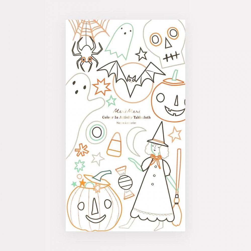 HALLOWEEN COLOUR IN ACTIVITY TABLECLOTH