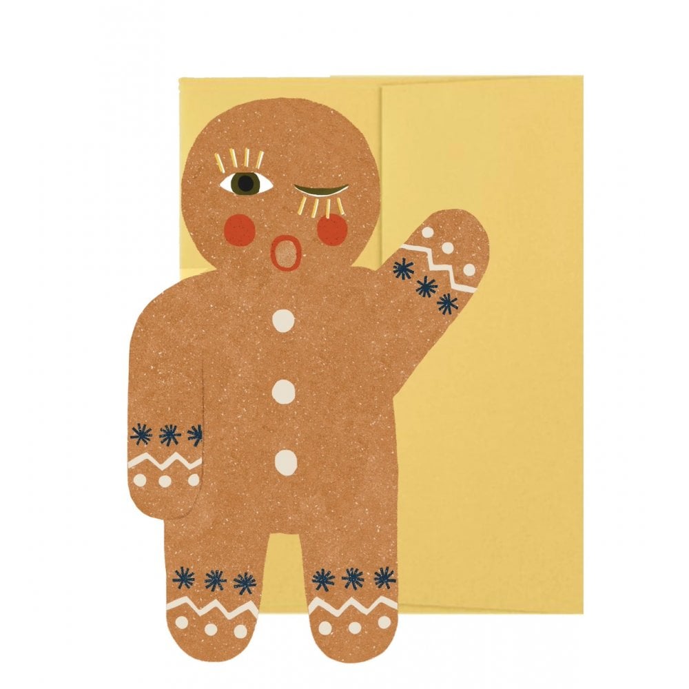 GINGERBREAD MAN HOLIDAY - DIE CUT CARD