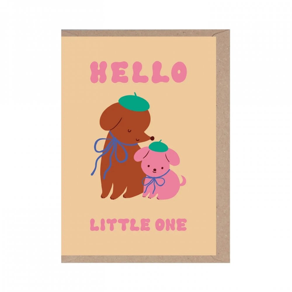 HELLO LITTLE ONE - CUTE DOGS CARD