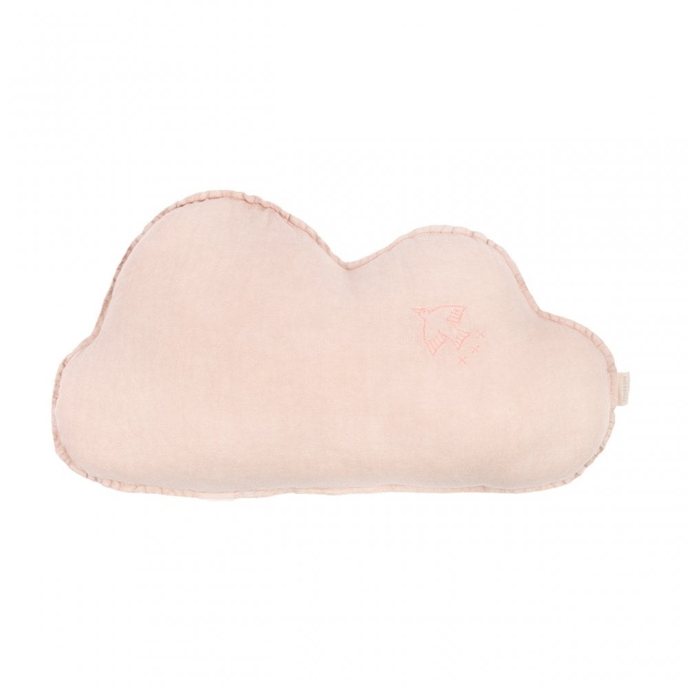 EMBROIDERED CLOUD CUSHION L1N0 WASHED LINEN