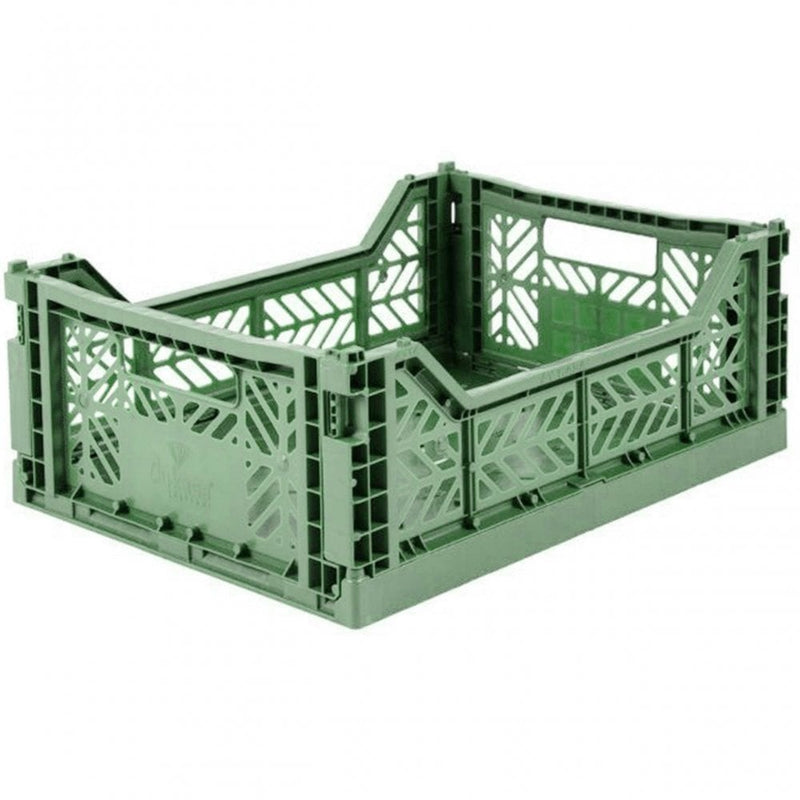 MEDIUM MIDI CRATE - Almond Green