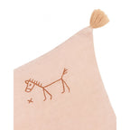 L1N0 TASSEL SMALL EMBROIDERY RECTANGULAR LINEN CUSHION