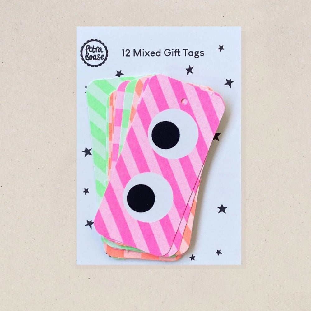 12 GIFT TAGS - GOOGLY EYES