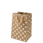GIFT BAG - NATURAL GOLD DOTS