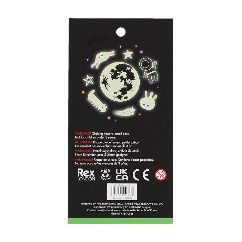 3D PUFFY STICKERS - SPACE GLOW IN THE DARK