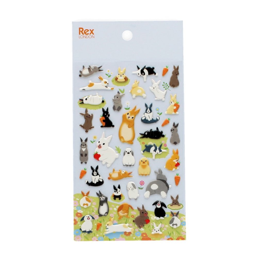 3D PUFFY STICKERS - KAWAII BUNNY