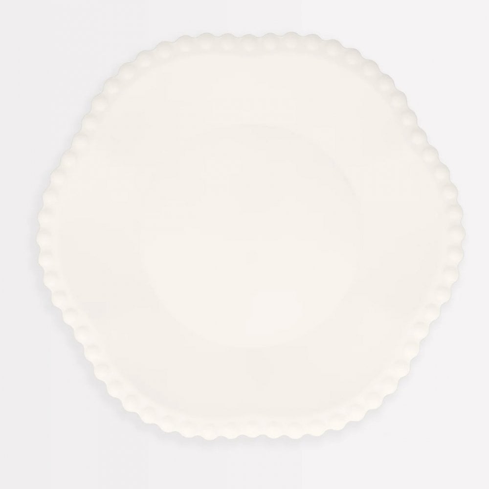 8 CREAM DOT EDGE COMPOSTABLE PLATES