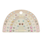 PINK GEM + PEARL STICK ON EARRINGS