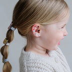 PINK GEM + PEARL STICK ON EARRINGS