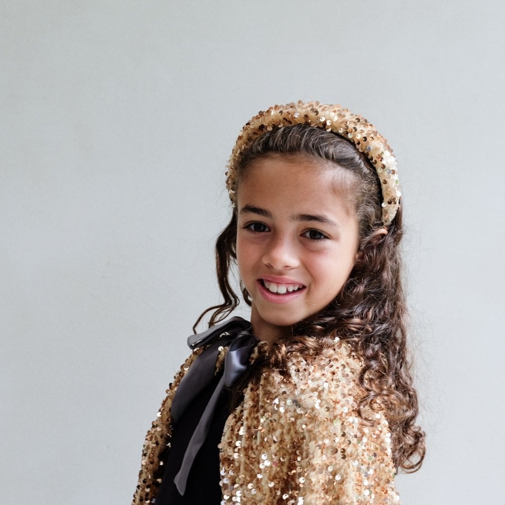 SEQUIN CAPE - GOLD