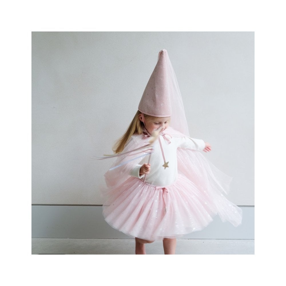SHIMMER PRINCESS TULLE CAPE - PINK