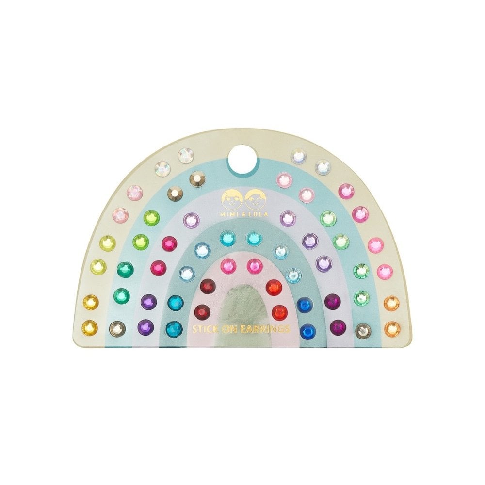 BRIGHT GEM STICK ON EARRINGS