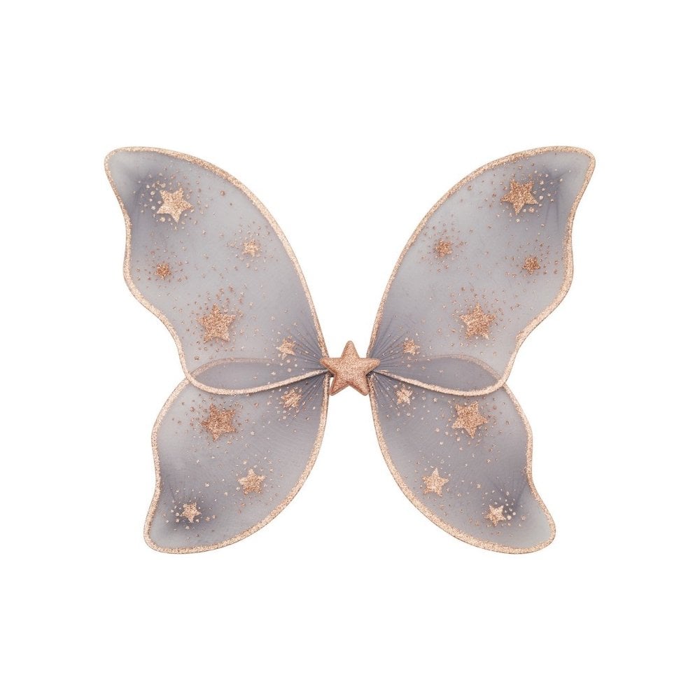 GOLD GLITTER STARRY WINGS - GREY
