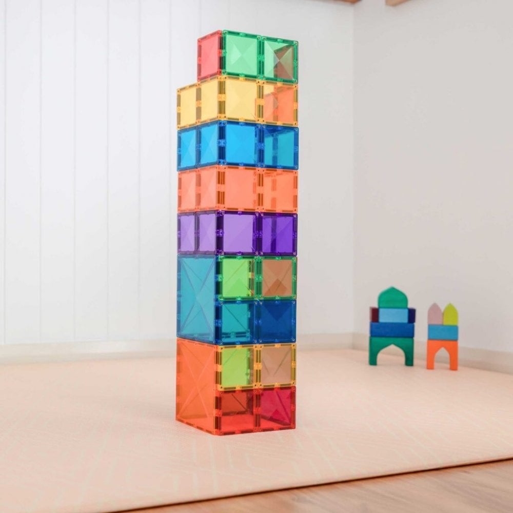 MAGNETIC TILES 42 PIECE SQUARE PACK - RAINBOW