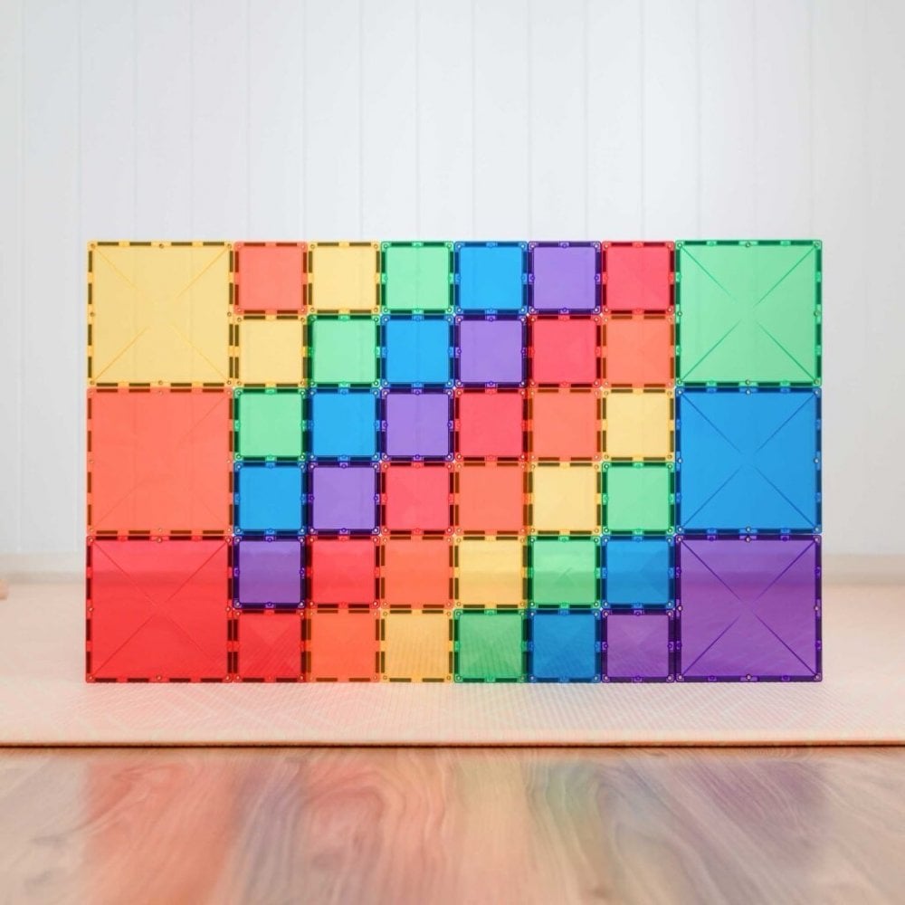 MAGNETIC TILES 42 PIECE SQUARE PACK - RAINBOW