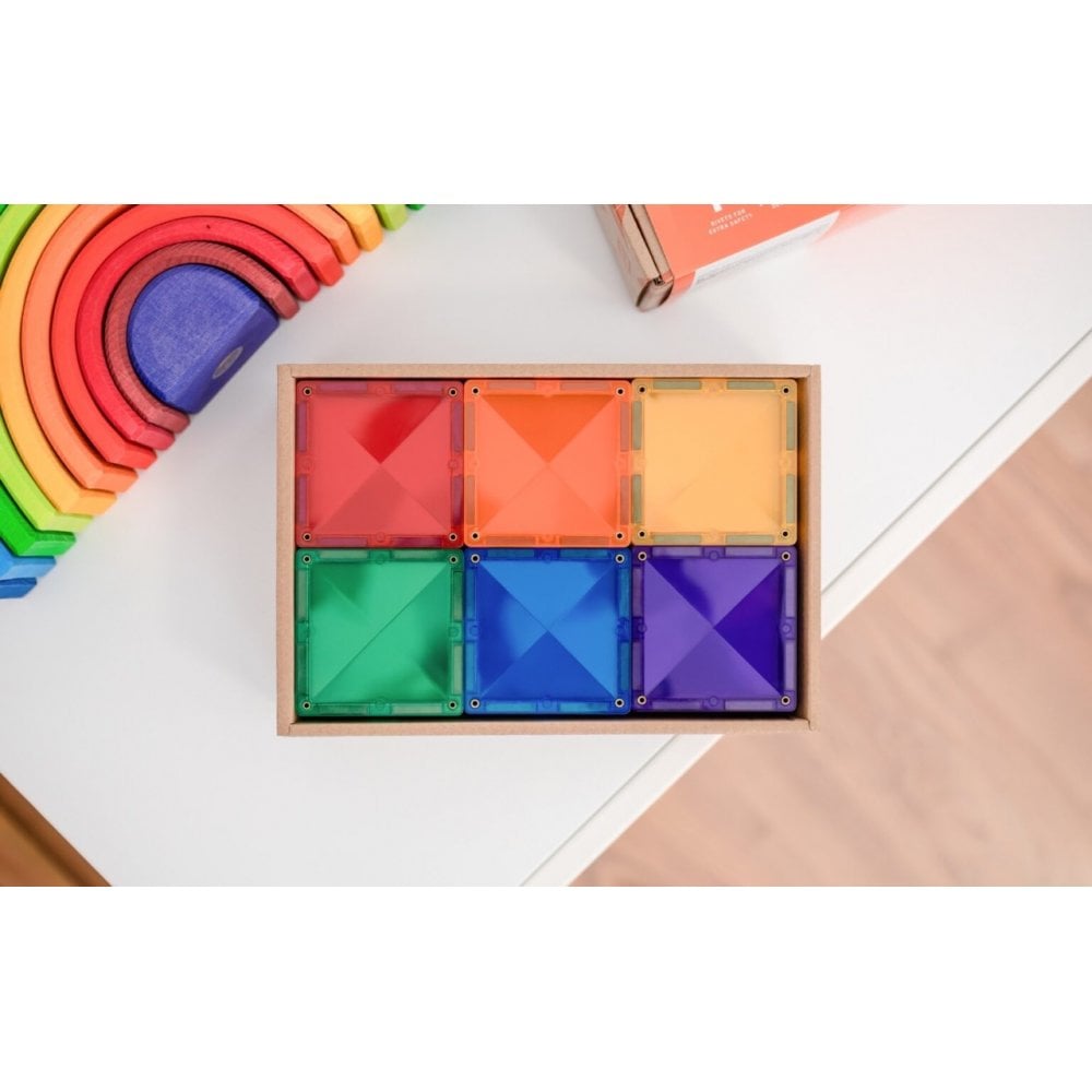 MAGNETIC TILES 42 PIECE SQUARE PACK - RAINBOW