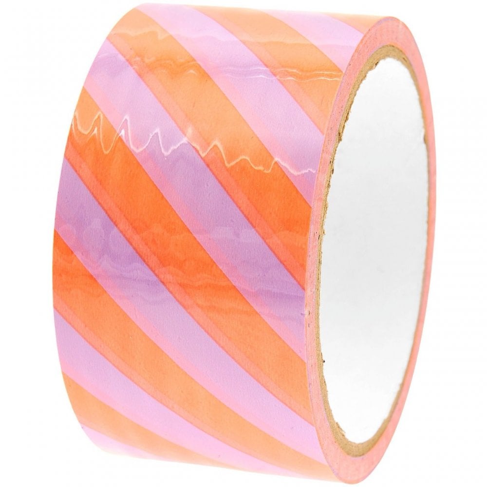 PARCEL TAPE - LILAC/NEON ORANGE