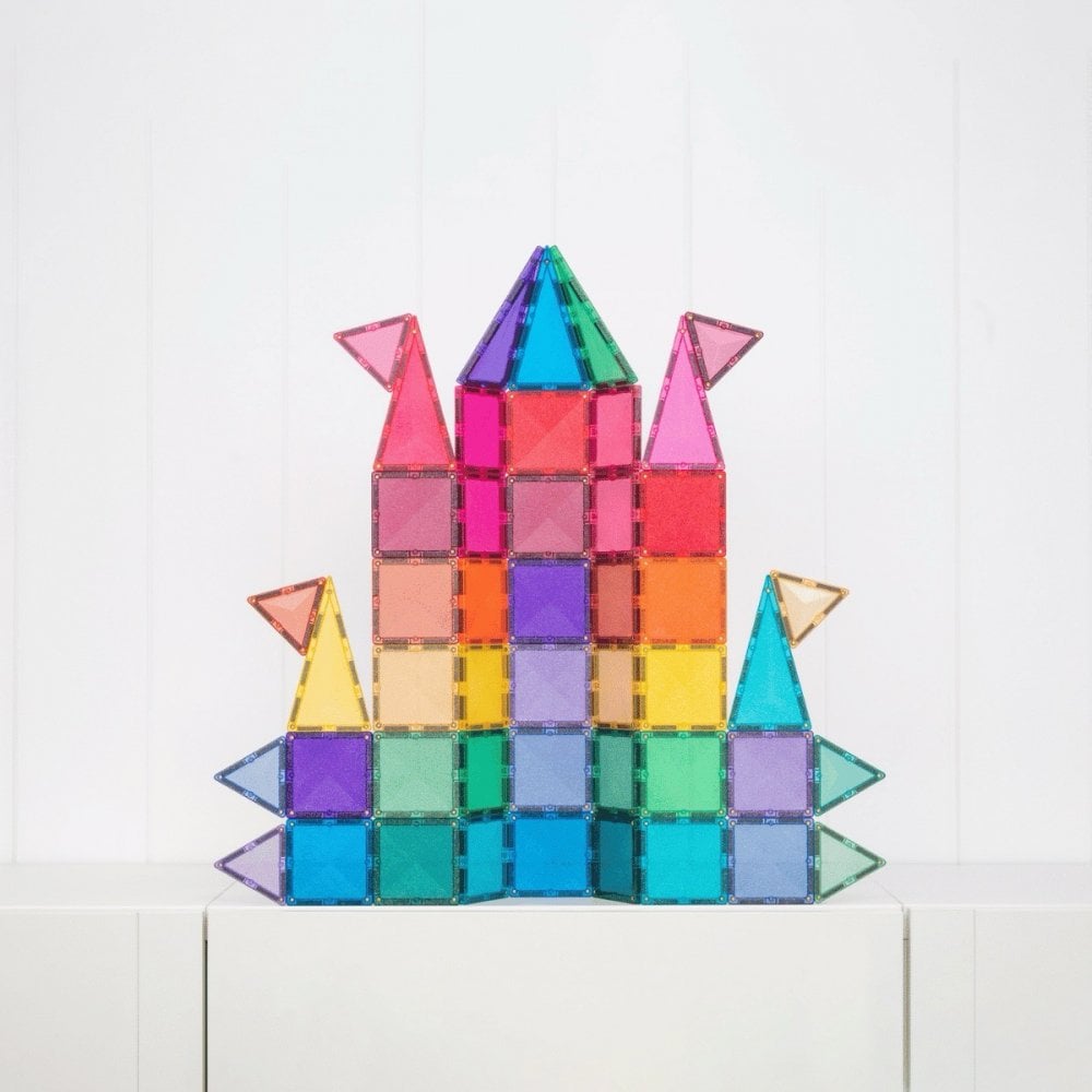 MAGNETIC TILES 48 PIECES - GLITTER CASTLE
