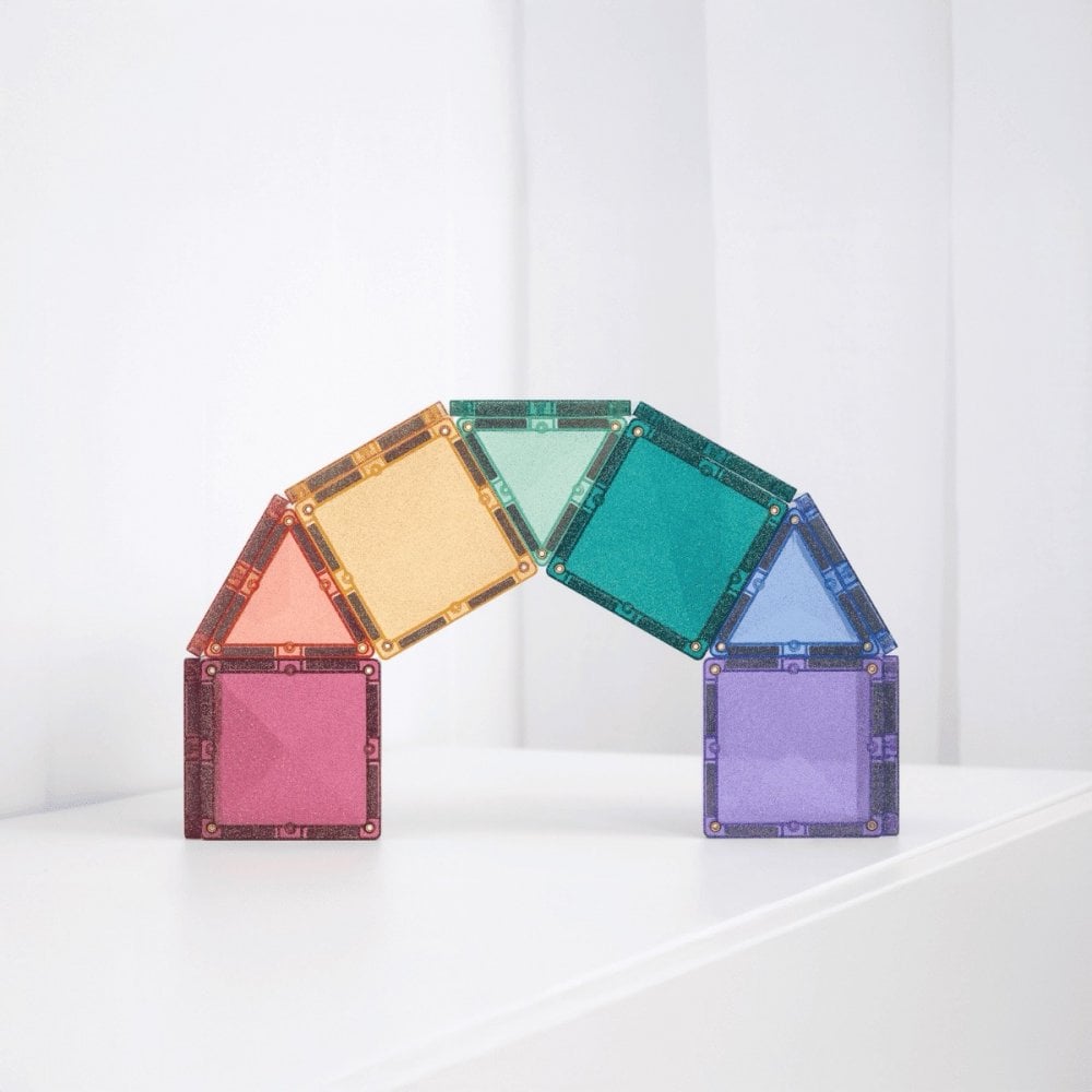MAGNETIC TILES 48 PIECES - GLITTER CASTLE
