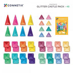 MAGNETIC TILES 48 PIECES - GLITTER CASTLE