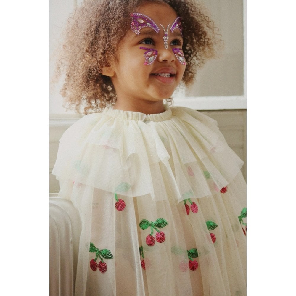 GLITTER FAIRY CAPE & WAND COSTUME