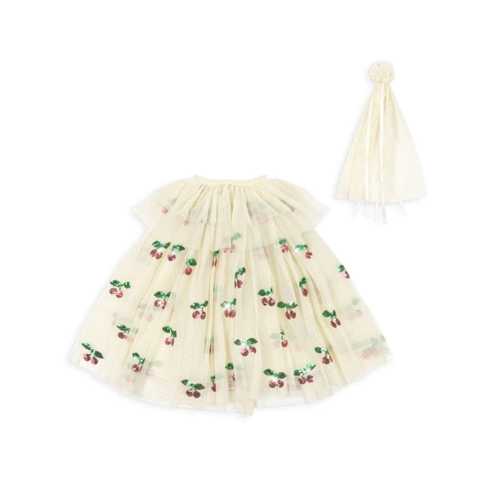 GLITTER FAIRY CAPE & WAND COSTUME
