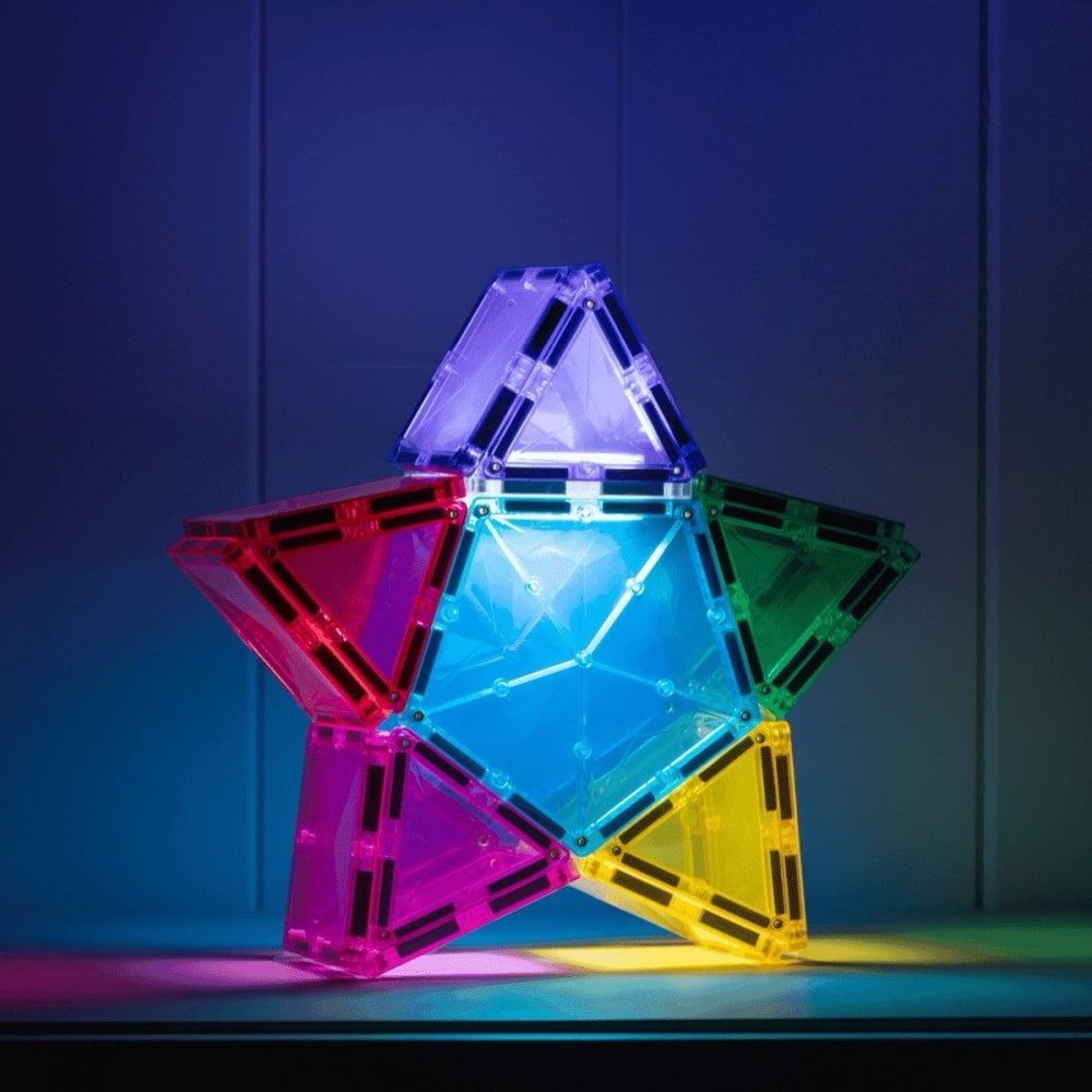 MAGNETIC TILES 28 PIECES - LIGHT STAR