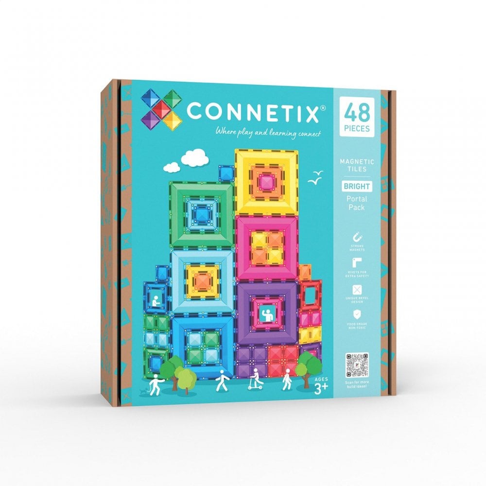 MAGNETIC TILES 48 PIECES - BRIGHT PORTAL PACK