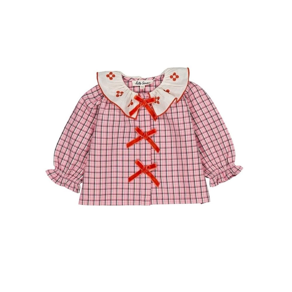 MYRTILLE BLOUSE PINK CHECK