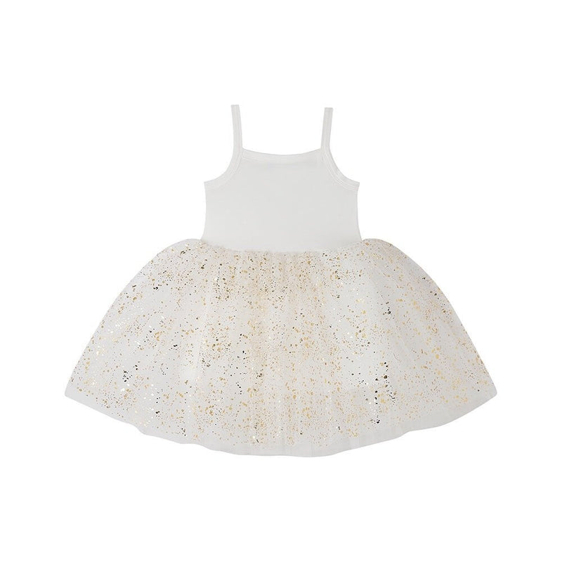 SPARKLE DRESS - White & Gold