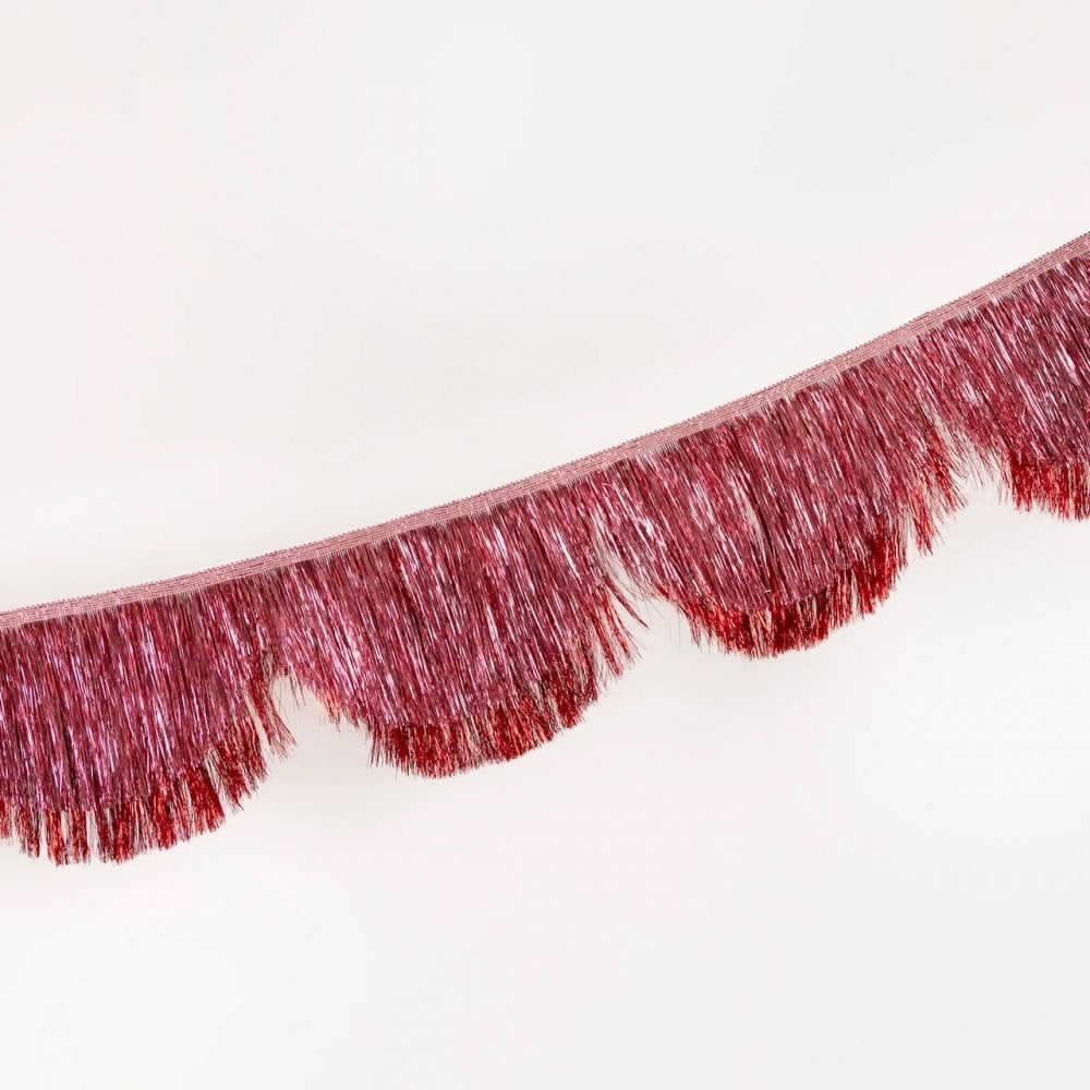 PINK TINSEL SCALLOP GARLAND