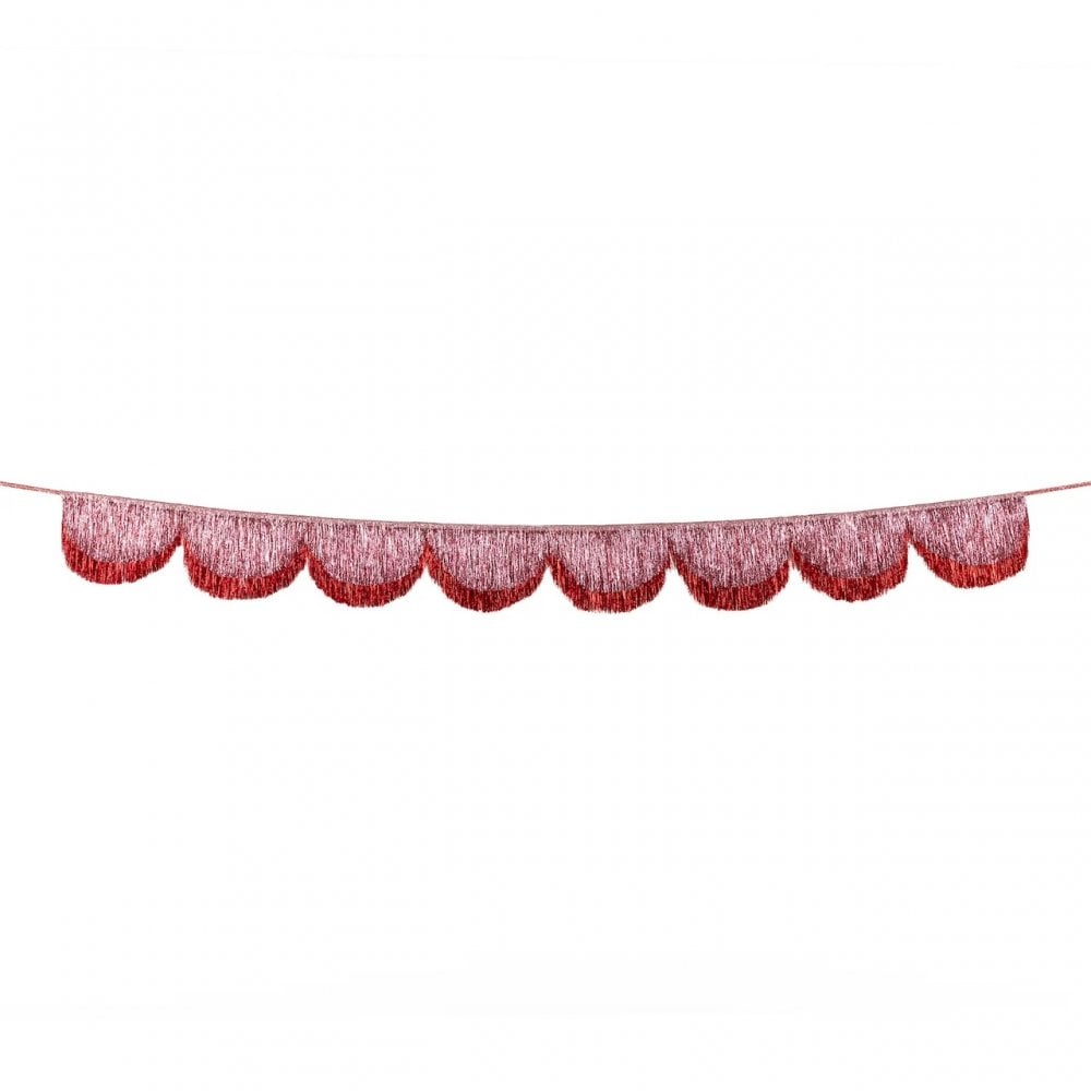 PINK TINSEL SCALLOP GARLAND