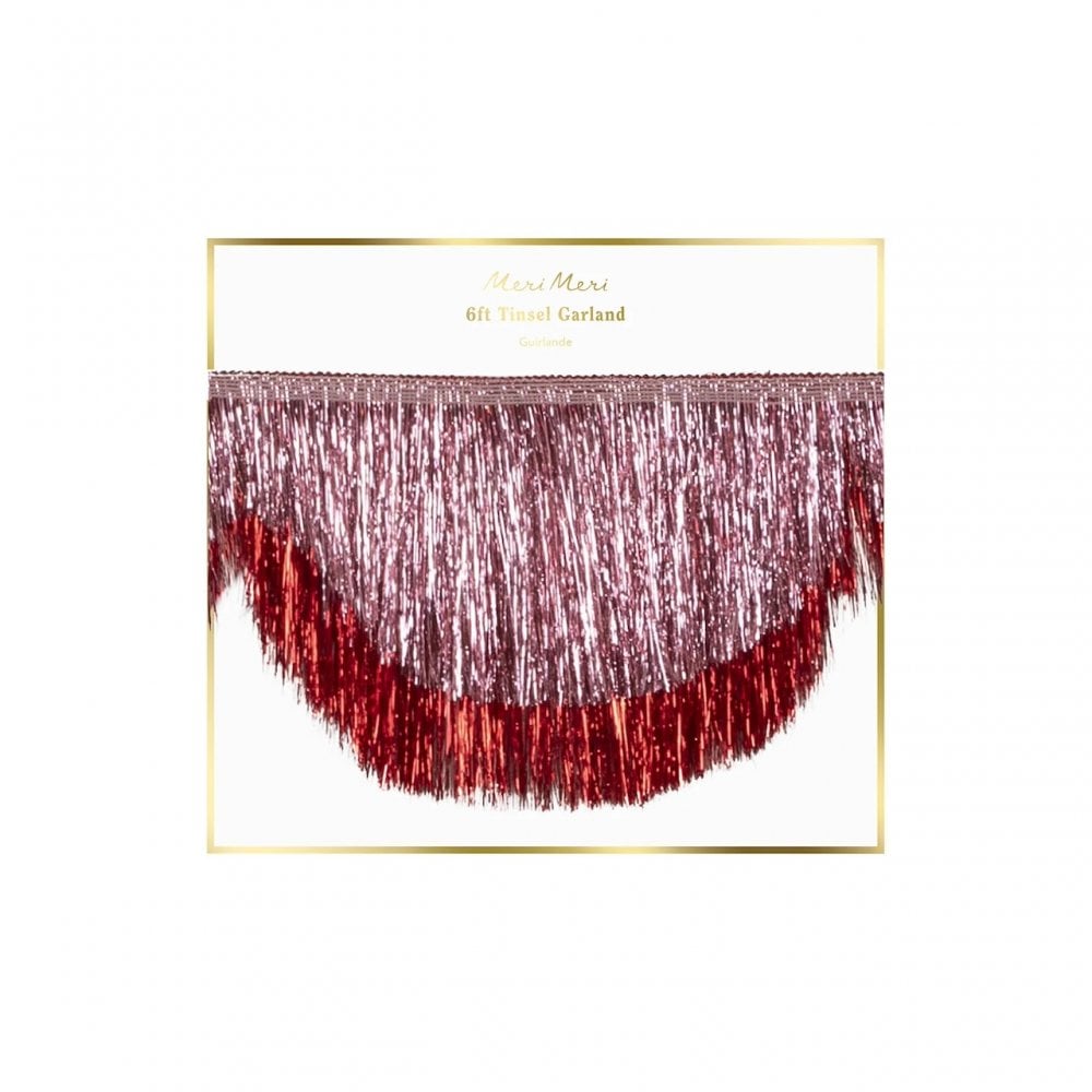 PINK TINSEL SCALLOP GARLAND