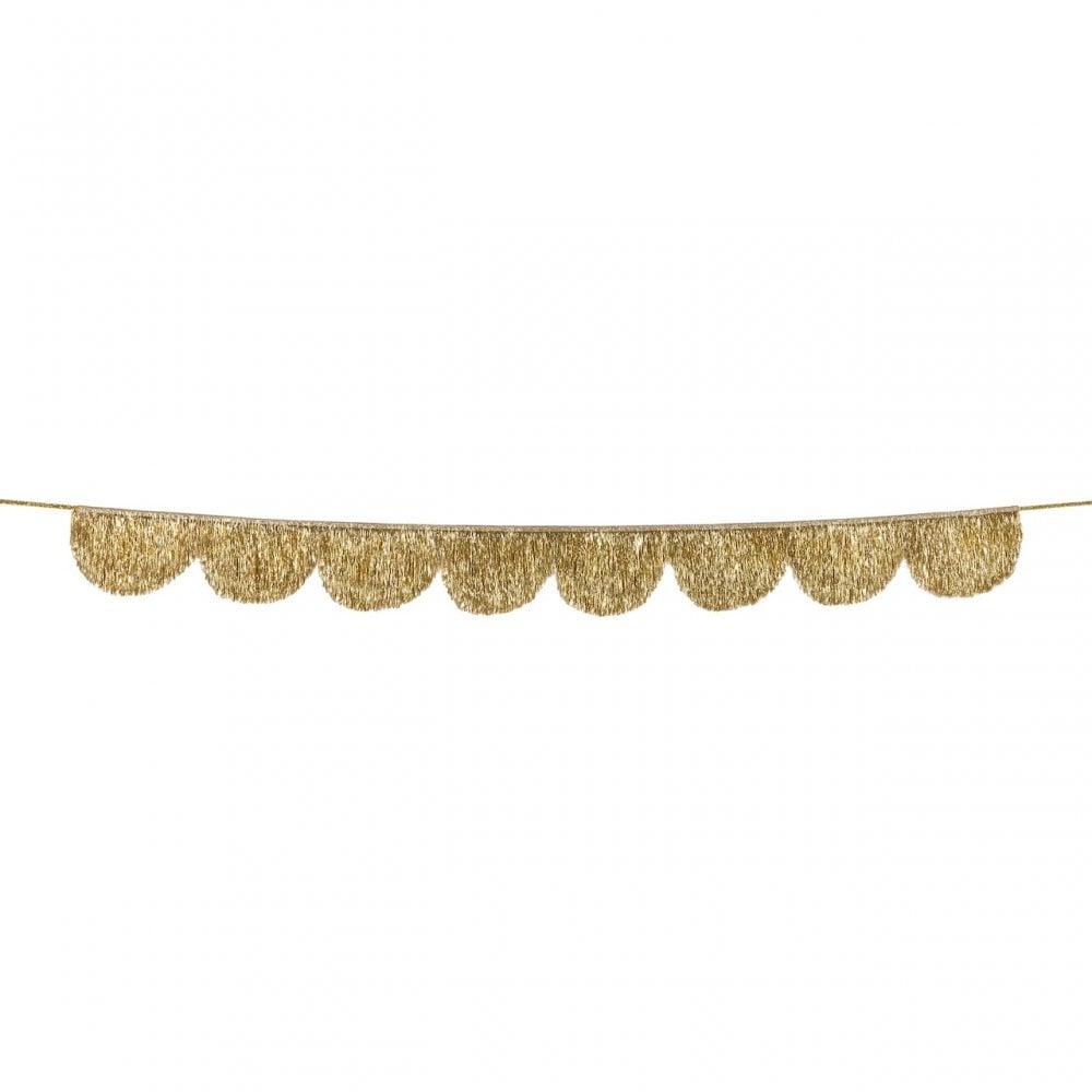 GOLD TINSEL SCALLOP GARLAND
