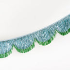 BLUE TINSEL SCALLOP GARLAND