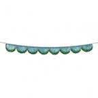 BLUE TINSEL SCALLOP GARLAND