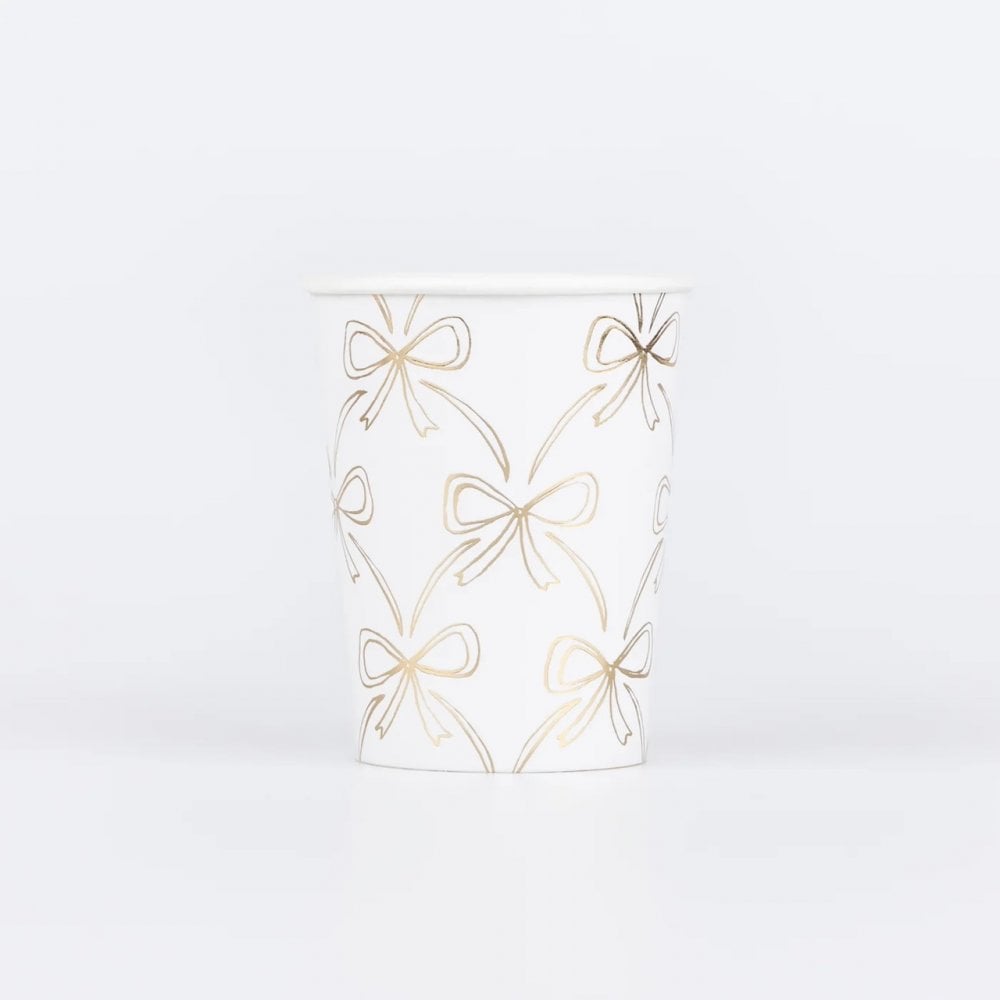 8 GOLD BOW CUPS