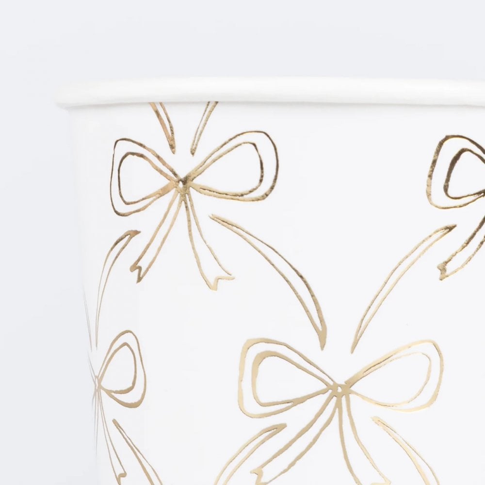 8 GOLD BOW CUPS