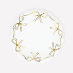 8 GOLD BOW PLATES