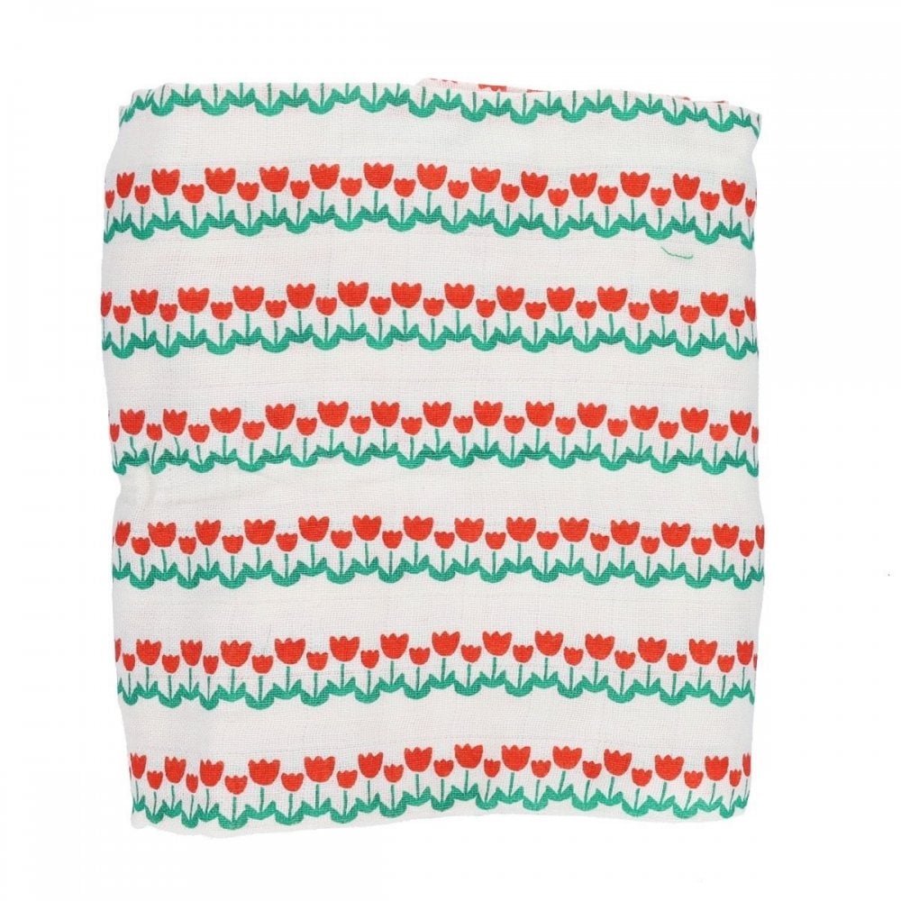 MUSLIN SWADDLE - TULIPS