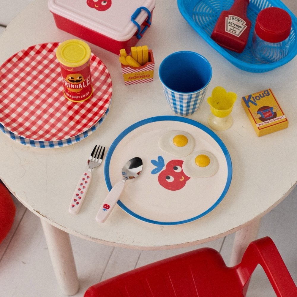 MELAMINE PLATE GINGHAM