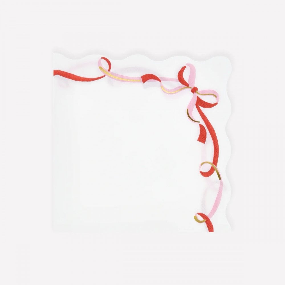 16 RIBBON BOW NAPKINS
