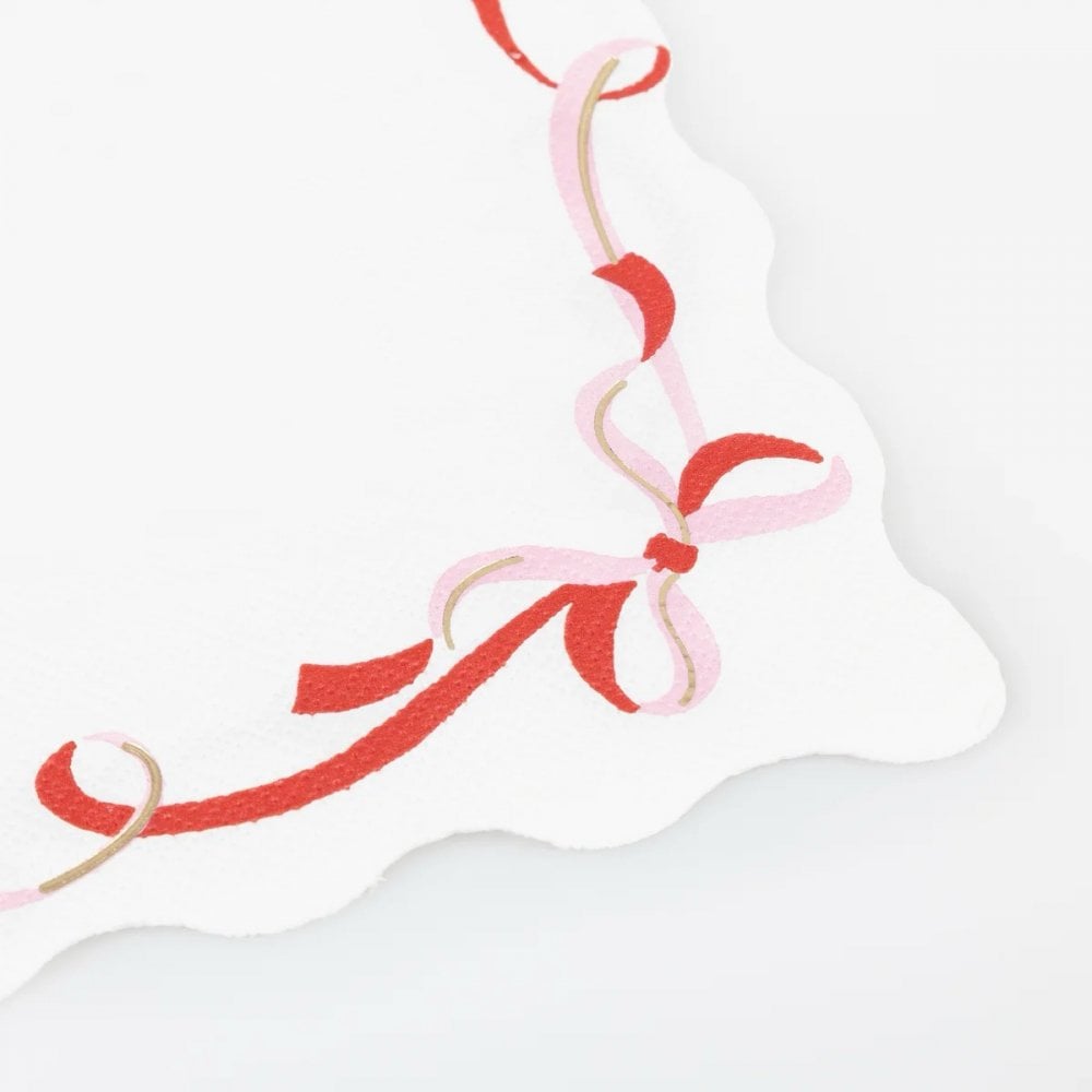 16 RIBBON BOW NAPKINS