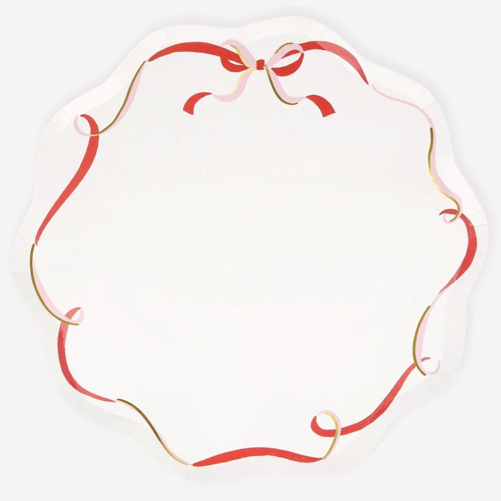 8 RIBBON BOW PLATES