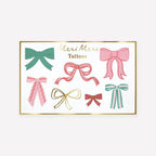 FESTIVE BOWS TEMPORARY TATTOOS