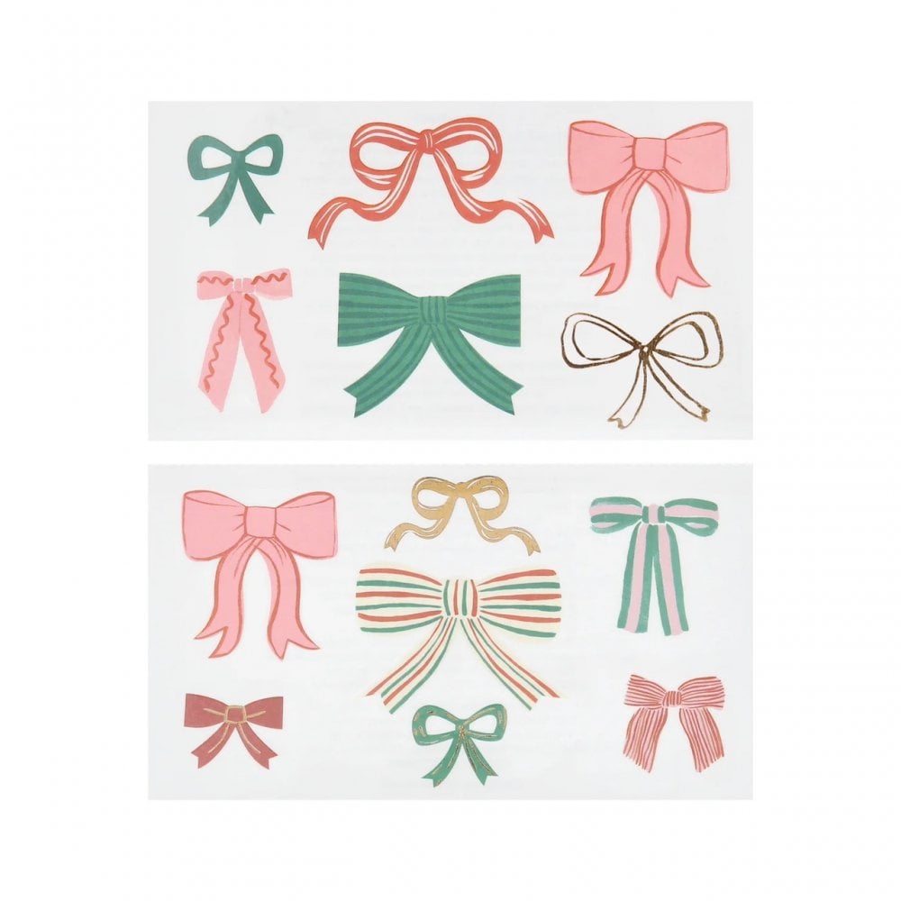 FESTIVE BOWS TEMPORARY TATTOOS
