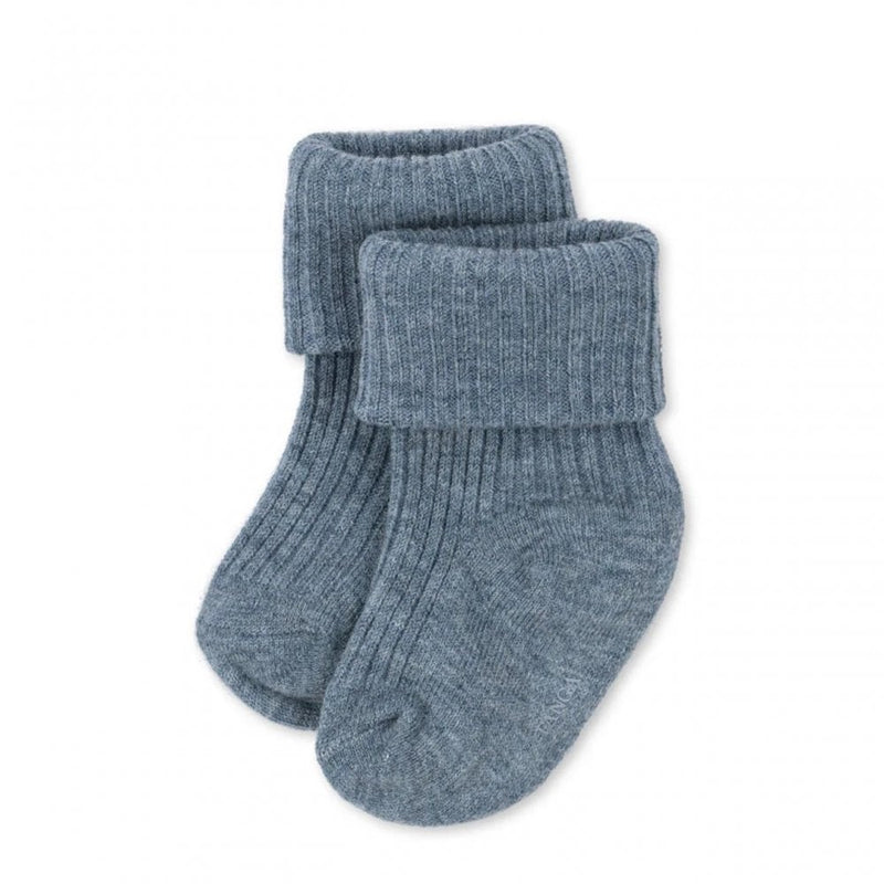 LANA LIGHT KNITTED SOCKS - Ashley Blue